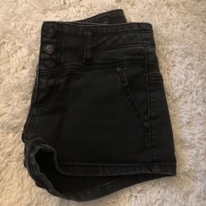 Black Denim Shorts. Brand - Papaya